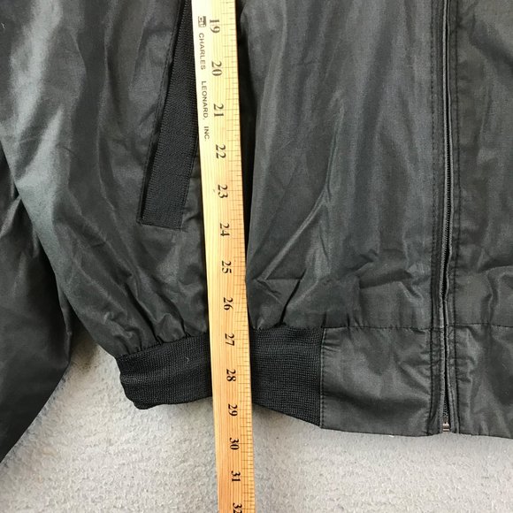Members Only Jacket Mens Black Flight Bomber Zip Up XL - Picture 3 of 8